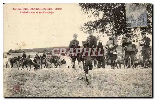 Loiret - Grandes Manoeuvres 1919 - Generale arbitre et son Etat Major - militaria - Cartes postales