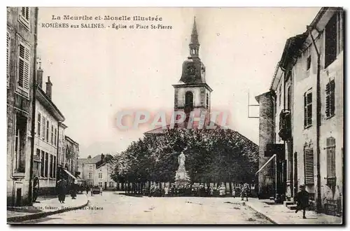 Rosieres les Salines Cartes postales Eglise et Place St pierre