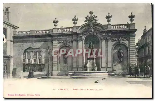 Nancy Cartes postales Fontaine et place CAllot