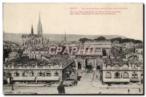 Nancy Cartes postales Vue panoramique sur la place de la CArriere