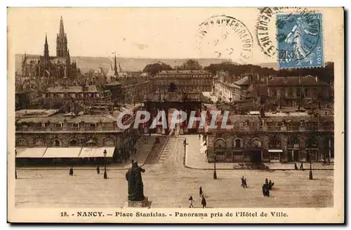 Nancy Cartes postales place Stanislas Panorama pris de l&#39hotel de ville