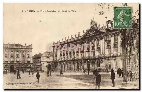 Nancy Cartes postales L&#39hotel de ville Place Stanislas