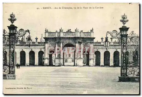 Nancy Ansichtskarte AK Arc de triomphe vu de la place de la Carriere