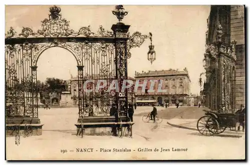 Nancy Cartes postales Place Stanislas GRilles de Jean Lamour