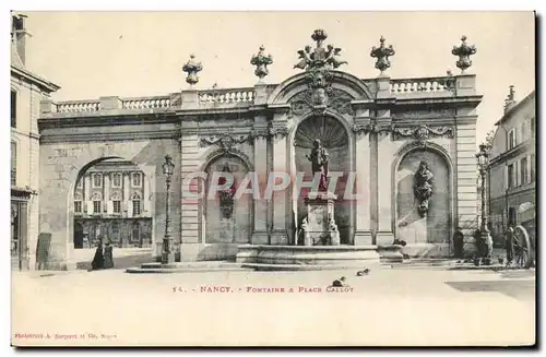 Nancy Cartes postales Fontaine et place Callot