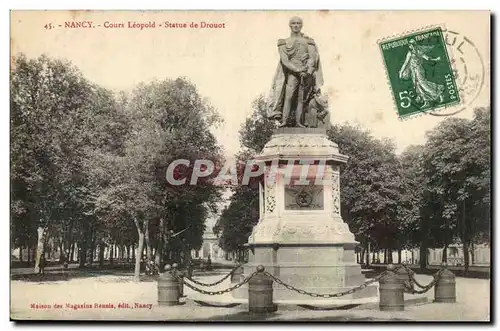 Nancy Cartes postales Cours Leopold Statue de Drouot