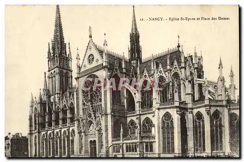 Nancy Cartes postales Eglise Saint Epvre et place des dames