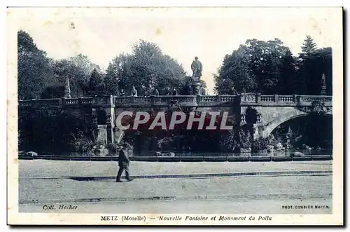 Metz - Nouvelle Fontaine et Monument Poilu - Cartes postales