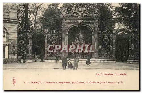 Nancy - Fontaine d&#39Amphitrite par Guibal et Grille de Jean Lamour - Ansichtskarte AK