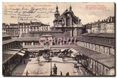 Nancy - Marche Couvert Eglise Saint Sebastien - Cartes postales