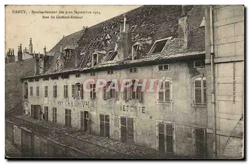 Nancy - Bombardements de 9 10 Septembre 1914 - Rue du General Drouot - Cartes postales