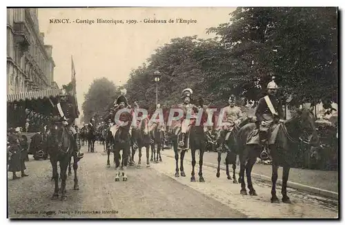 Nancy Cartes postales Cortege historique 1909 Generaux de l&#39empire