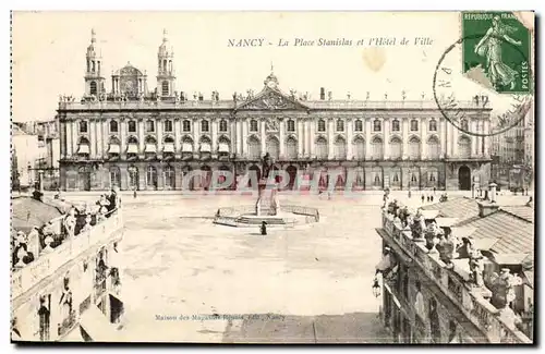 Nancy - La Place Stanislas et L&#39Hotel de Ville - Cartes postales