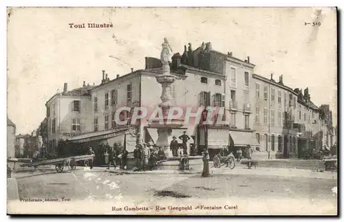 Nancy Cartes postales Rue Gambetta Rue Gengould Fontaine Curel