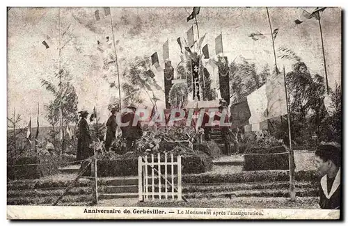 Cartes postales Anniversaire de Gerbevillier Le monument apres l&#39inauguration