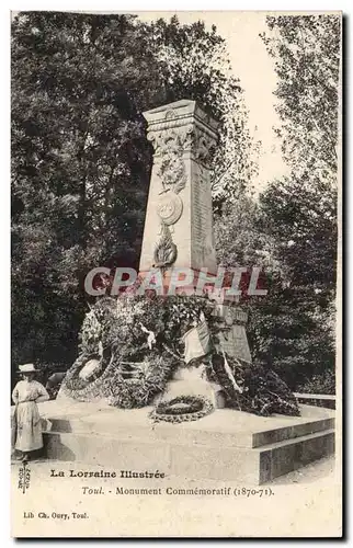 Toul Ansichtskarte AK Monument commemoratif 1871 1871