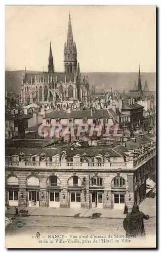 Nancy Ansichtskarte AK Vue a vol d&#39oiseau de Saint Epvre et de la ville vieille prise de l&#39hotel de ville