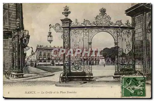 Nancy Cartes postales La grille et la place Stanislas