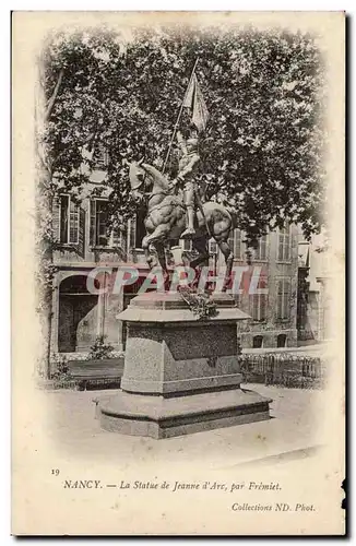 Nancy Ansichtskarte AK La statue de Jeanne d&#39arc par Fremiet