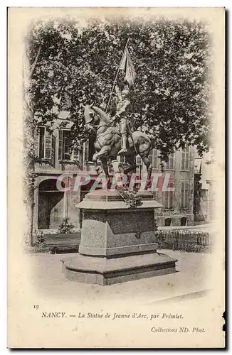 Nancy Cartes postales La statue de Jeanne d&#39arc par Fremiet