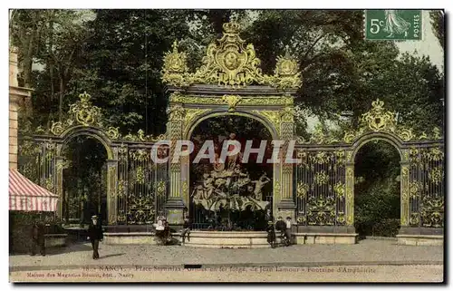 Nancy Cartes postales Place Stanislas Grilles en fer forge de Jean lamour fontaine d&#39Amphitrite