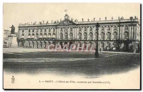 Nancy Ansichtskarte AK l&#39hotel de ville construit par Stanislas (1755)