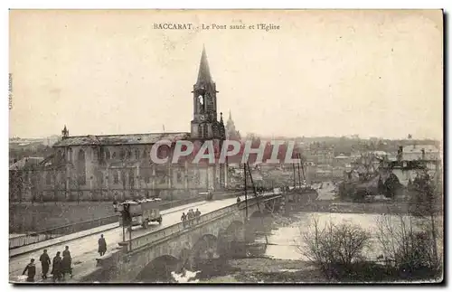 Baccarat Cartes postales Le pont saute et l&#39eglise