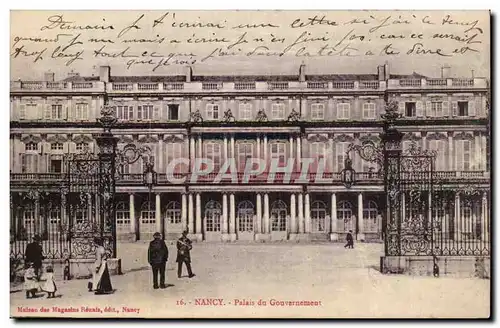 Nancy Cartes postales Palais du gouvernement