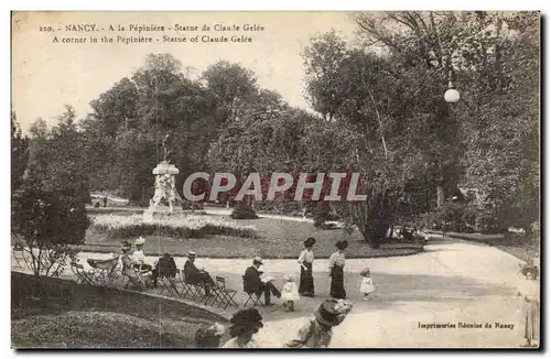 Nancy Cartes postales A la pepiniere Statue de Claude Gelee