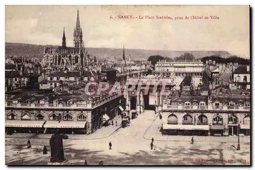 Nancy Cartes postales La place Stanislas prise de l&#39hotel de ville