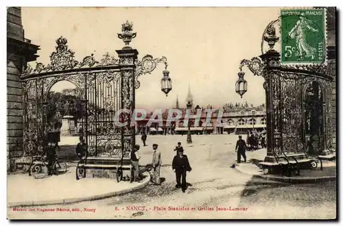 Nancy Cartes postales Place Stanislas et grilles Jean Lamour