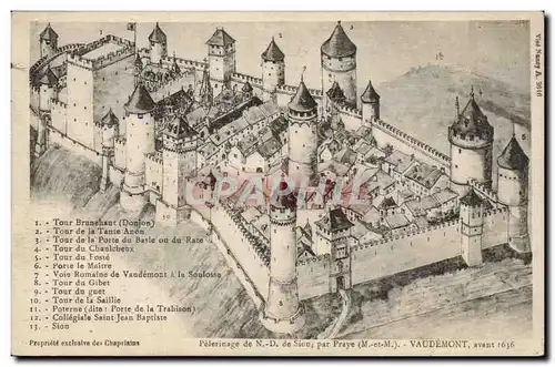 Cartes postales Pelerinage de ND de Sion par praye Vaudemont avant 1636