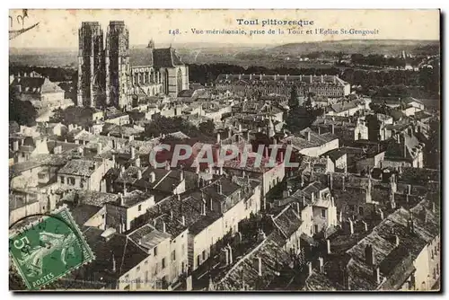 Toul - Vue Meridionale prise de la Tour et Eglise St Gengoult - Cartes postales