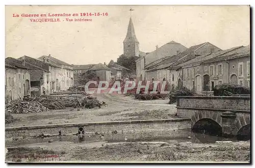 Vacqueville - la Guerre en Lorraine en 1914 1915 - militaria - Vue interieure - Ansichtskarte AK