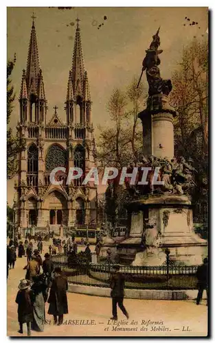 Marseille - L&#39Eglise des Reformis et Monument des Mobiles - Cartes postales