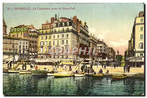 Marseille - La Cannebiere prise du Vieux Port - Ansichtskarte AK