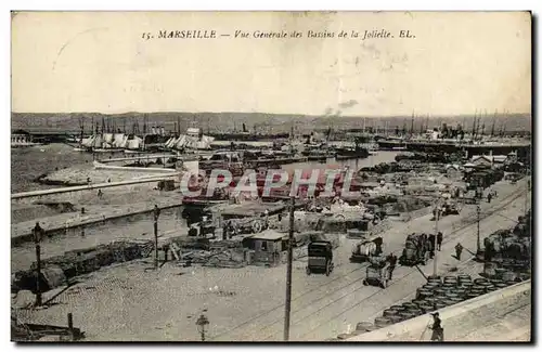 Marseille - Vue Generale des Bassins de la Joliette - Ansichtskarte AK