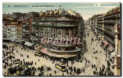 Marseille - La Rue de la Republique - Cartes postales