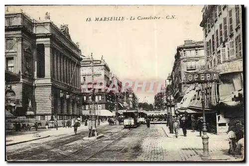 Marseille - La Cannebiere - tramway - Ansichtskarte AK