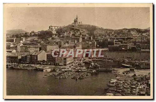 Marseille - Vue sur Notre Dame de la Garde et le bassin de Carenage - Ansichtskarte AK