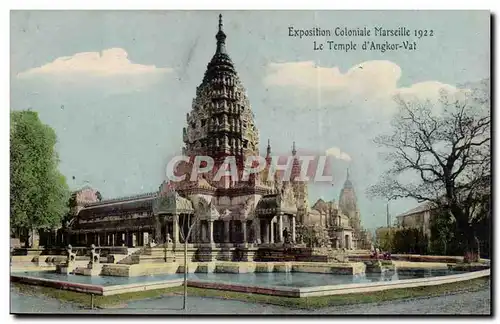 Marseille Cartes postales Exposition coloniale 1922 Temple d&#39Angkor Vat