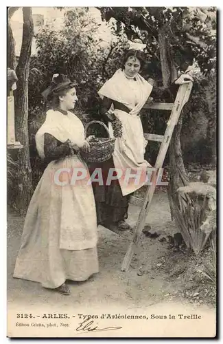Arles Cartes postales Types d'arlesiennes Sous la Treille TO%P