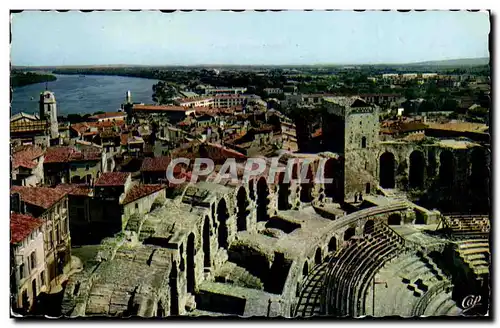 Arles Cartes postales Les arenes et le Rhone