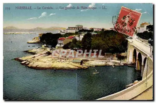 Marseille Ansichtskarte AK La corniche Vue generale de Malmousque