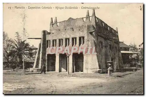 Marseille - Exposition Coloniale Afrique Occidentale - Cinematographe - Cartes postales