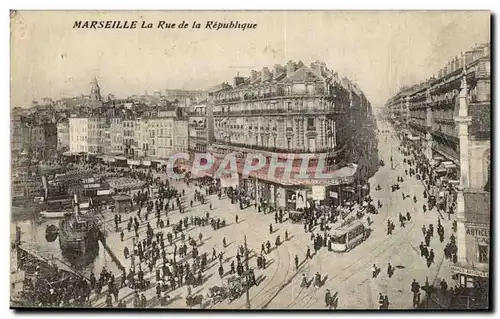 Marseille - La Rue de la Republique - Cartes postales
