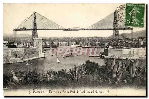 Marseille - Entree du Vieux Port et Pont Transbordeur - Cartes postales