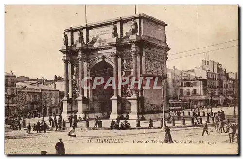 Marseille - L&#39Arc de Triomphe Place d&#39Aix - Cartes postales