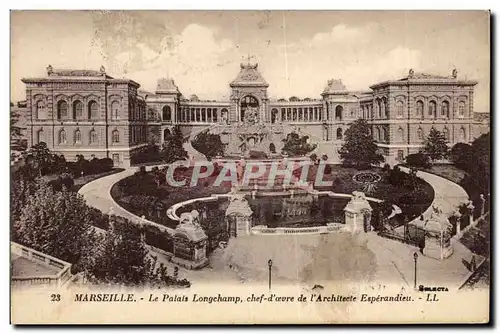 Marseille - Le Palais Longchamps chef d&#39oeuvre de l&#39architecte Experandieu - Ansichtskarte AK