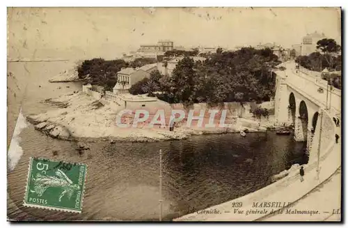 Marseille Ansichtskarte AK Corniche Vue generale de la Malmousque